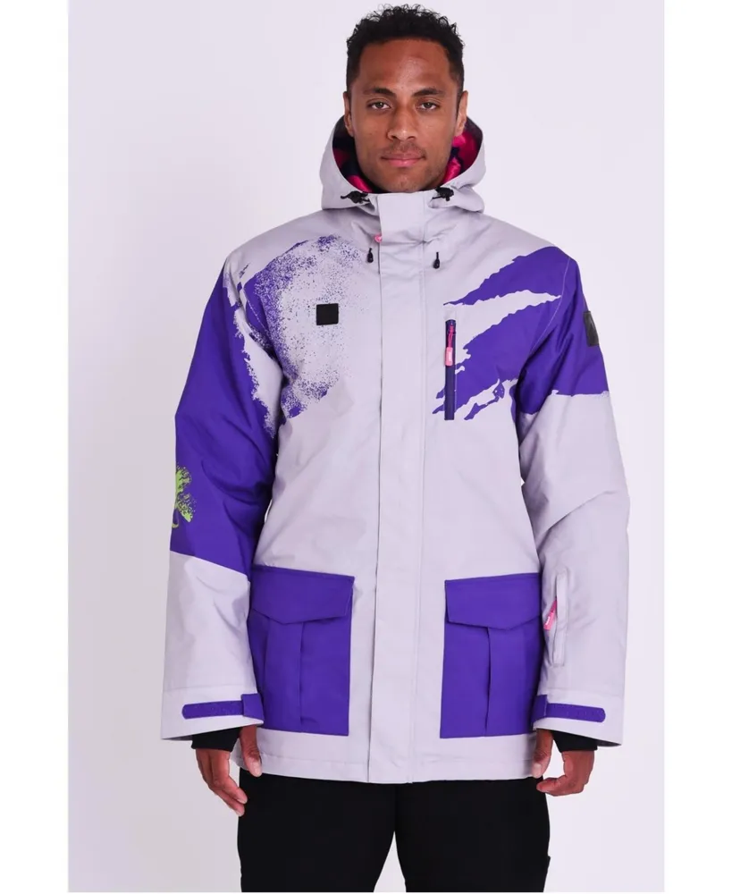 Men's After party Jacket Grey & Purple