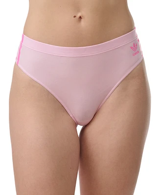 adidas Intimates Women's Adicolor Comfort Flex Cotton Wide Side Thong 4A1H63