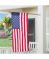 Evergreen White Painted Aluminum Adjustable Flag Pole Bracket Flag Pole Hardware for The Home