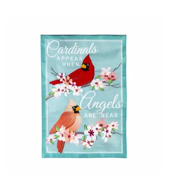 Evergreen Angels are Near Garden Linen Flag- 12.5 x 18 Inches Outdoor Decor for Homes and Gardens