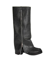 Cuff" Leather Biker Boot By Urbnkicks