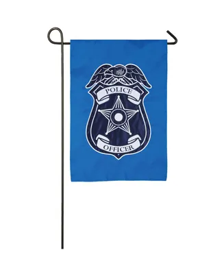 Evergreen Police Department Applique Garden Flag, 12.5 x 18 inches