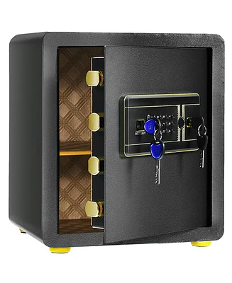 1.25 cu ft Steel Electronic Safe Box with Keypad and Key for Home Office