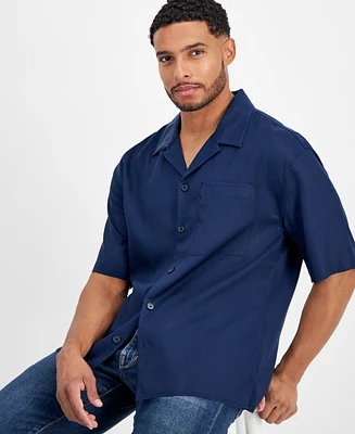 I.n.c. International Concepts Men's Erik Regular-Fit Button-Down Camp Shirt, Created for Macy's