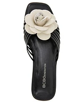 BCBGeneration Women's Masha Flower Slip-On Flat Sandals