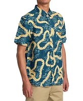 Rvca Men's Exotica Short Sleeve Shirt