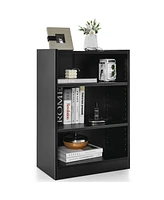3-Tier Bookcase Open Display Rack Cabinet with Adjustable Shelves