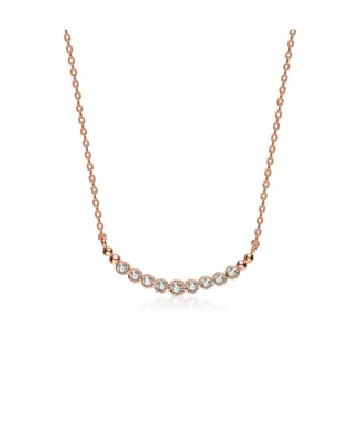 Sterling Silver Cubic Zirconia Bezel-Set Necklace