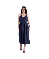 Women's Tencel Smocked Waist Midi Dress