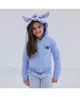 Disney Lilo & Stitch Girls French Terry Zip Up Cosplay Hoodie Toddler| Child