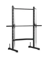 Soozier Adjustable Squat Rack with Pull Up Bar and Barbell Bar Bench Press