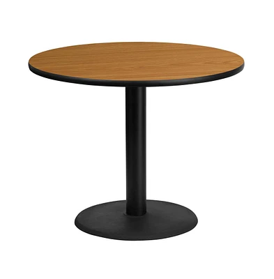 36" Round Laminate Table Top With 24" Height Base