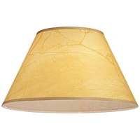 Crinkle Paper Large Empire Lamp Shade 10" Top x 20" Bottom x 12" Slant x 11" High (Spider) Replacement with Harp and Finial - Springcrest