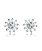 Unique White Gold Plated with numerous Stems stud Earrings