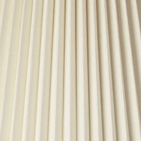 Empire Lamp Shade Ivory Knife Pleated Large 11" Top x 18" Bottom x 12" High Spider with Replacement Harp and Finial Fitting - Springcrest