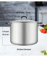 Cook N Home Professional Stainless Steel Water Bath Canner with Lid & Jar Rack,20 Quart