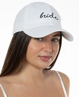 Bellissima Millinery Collection Women's Embroidered Bride Baseball Cap