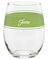 Fiesta Tropical Frame 15 Ounce Stemless Wine Glass, Set of 4