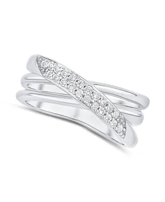 And Now This Cubic Zirconia Criss Cross Ring