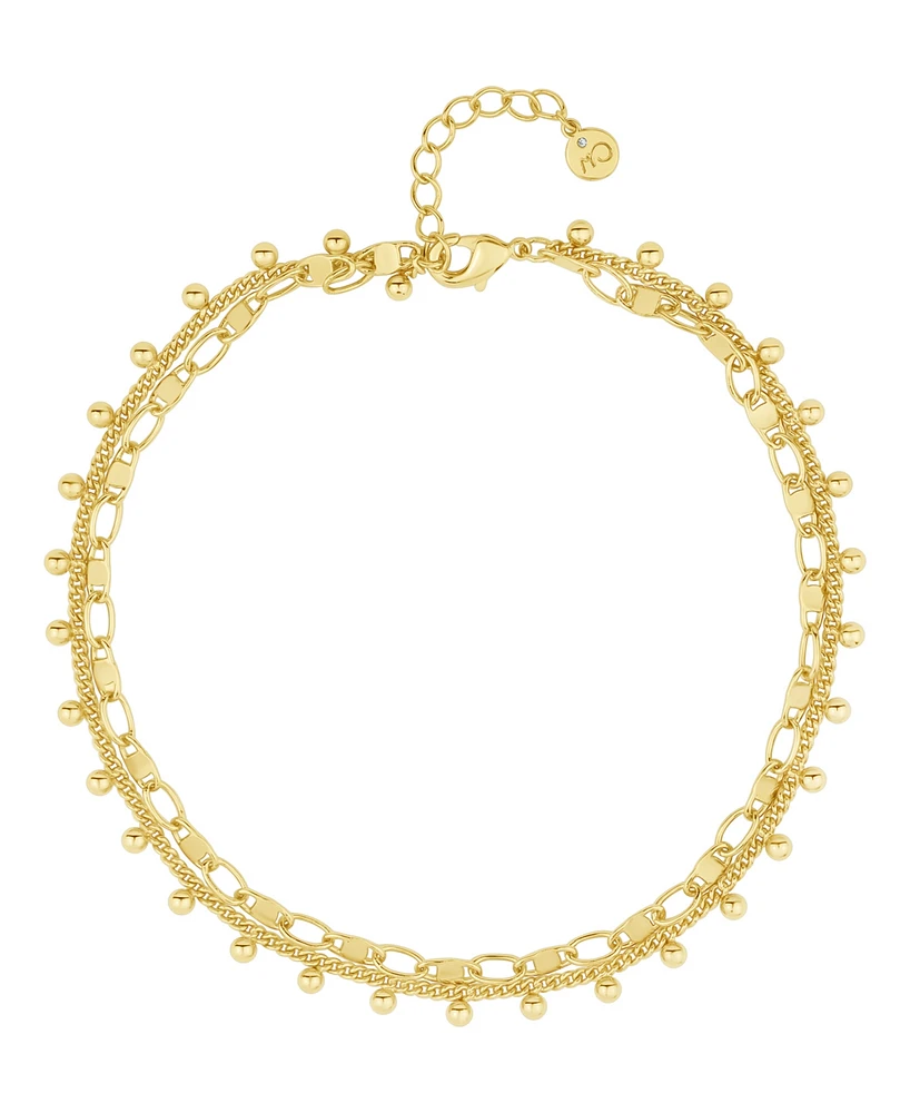 And Now This Double 18K Gold Plated or Silver Plated Chain Anklet