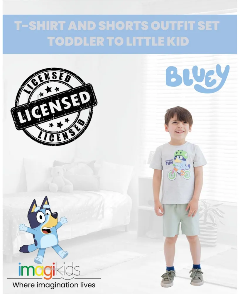 Bluey T-Shirt and Shorts Outfit Set Toddler |Child Boys