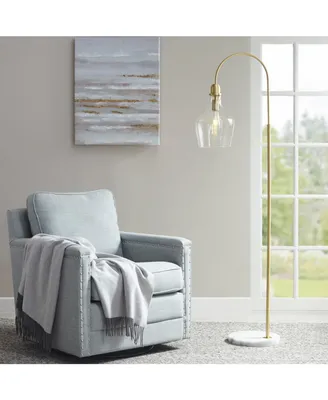 Simplie Fun Auburn Arched Floor Lamp With Marble Base