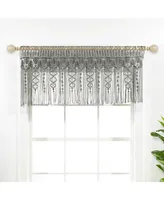 Boho Macrame Textured Cotton Valance/Kitchen Curtain/Wall Decor