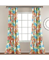 Layla Window Curtain Panels Orange/Blue 52x95 Set