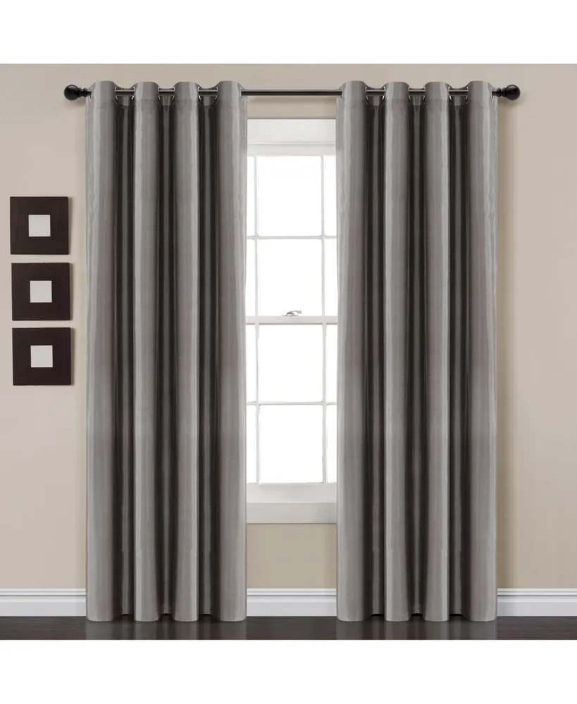 Insulated Grommet 100% Blackout Faux Silk Window Curtain Panel