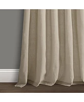 Burlap Knotted Tab Top Window Curtain Panels