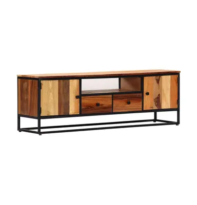 Tv Stand 47.2"x11.8"x15.7" Solid Wood Reclaimed and Steel