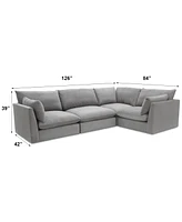 Marsten 126" 4-Pc. Fabric Sectional Sofa, Created for Macy's