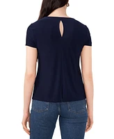 Vince Camuto Women's Keyhole Back Short Sleeve Top