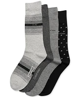 Calvin Klein Men's Crew Length Dress Socks, Assorted Patterns