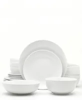 Euro Ceramica White Essential 16 Piece Dinnerware Set