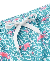 Chubbies Big Boys The Domingo's Are For Flamingos Classic Swim Trunks - Bright Blue