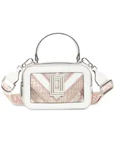 Karl Lagerfeld Paris Simone Small Leather Snake Crossbody