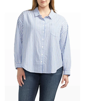 Jag Plus Size Relaxed Button-Down Shirt