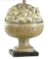 31" Shores Coastal Sand and Seashell Motif Table Lamp