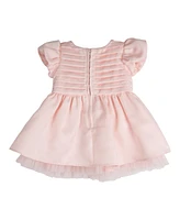 Rare Editions Baby Girl Pleated Satin Social Dress