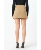 Women's Contrast Single Wrap Skort