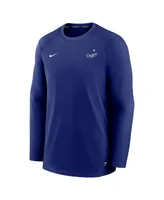 Men's Nike Royal Los Angeles Dodgers Authentic Collection Logo Performance Long Sleeve T-shirt