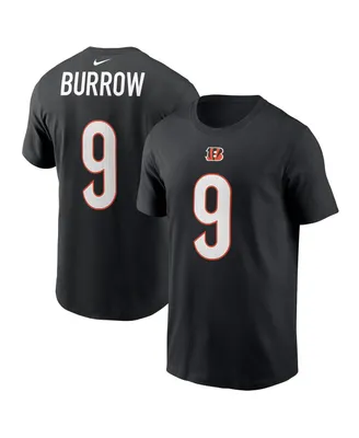 Men's Nike Joe Burrow Black Cincinnati Bengals Player Name Number T-shirt