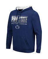 Men's Colosseum Navy Penn State Nittany Lions Slash Stack 2.0 Pullover Hoodie