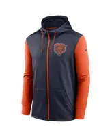 Men's Nike Navy Chicago Bears Performance Full-Zip Hoodie