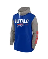 Men's Nike Royal Buffalo Bills Fashion Color Block Pullover Hoodie