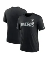 Men's Nike Heather Black Las Vegas Raiders Team Tri-Blend T-shirt