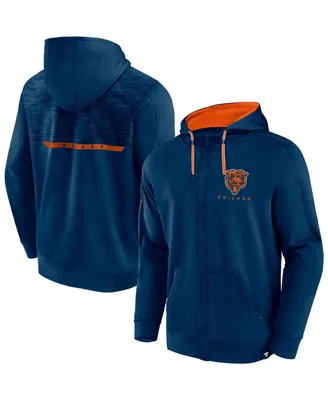 Men's Fanatics Navy Chicago Bears Defender Evo Full-Zip Hoodie