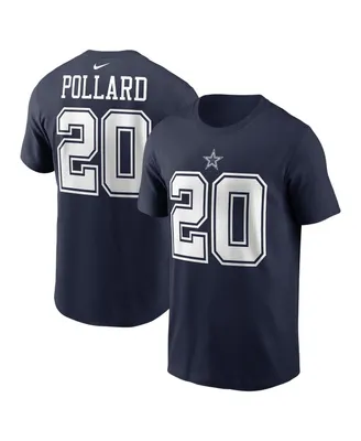 Men's Nike Tony Pollard Navy Dallas Cowboys Player Name and Number T-shirt