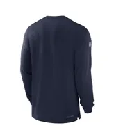 Men's Nike Navy Denver Broncos 2023 Sideline Performance Long Sleeve T-shirt